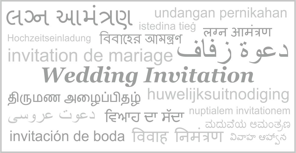 printing languages by indian wedding cards