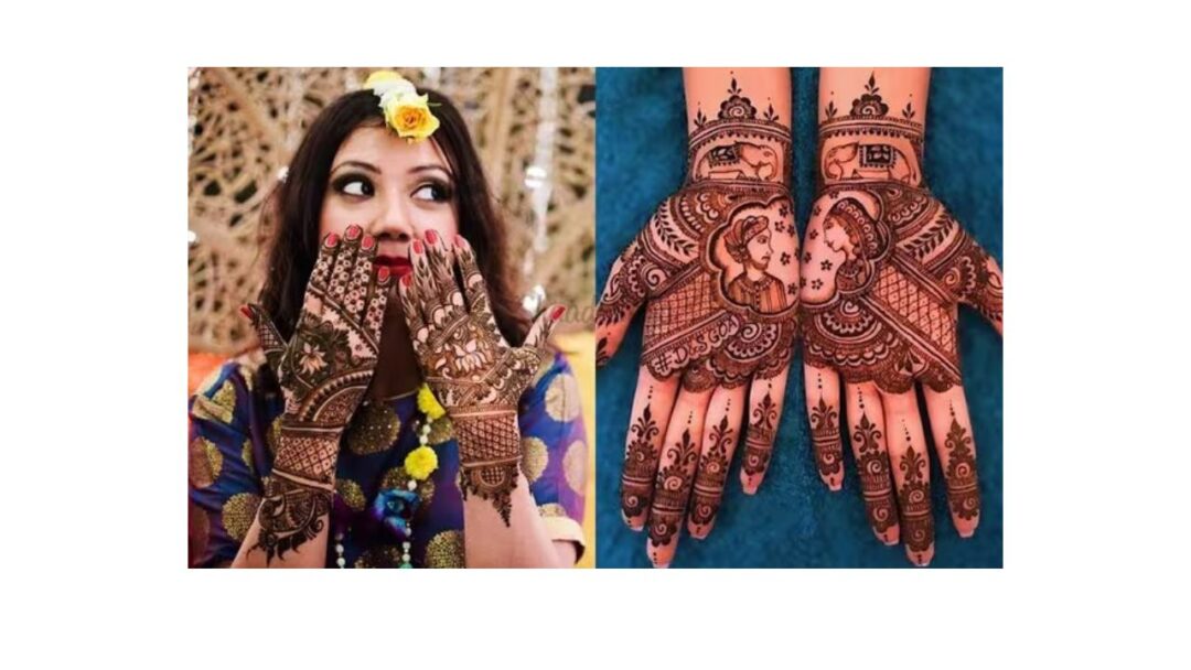 half cover mehndi design