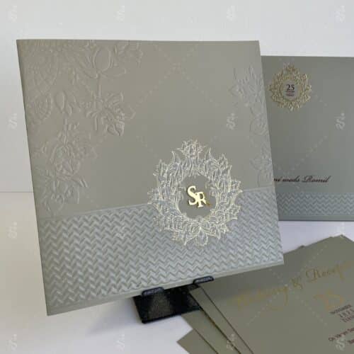 Big 10″ Square Warm Grey Embossed – 903