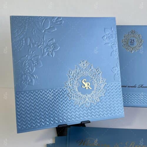 Big 10″ Square Ice Blue Embossed – 904