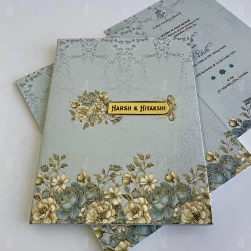 Thick Padding Light Blue Florals – 969