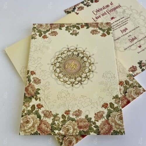 Thick Padding Pastel Cream Florals – 970
