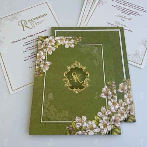 8″x10″ Olive Green Floral – 980