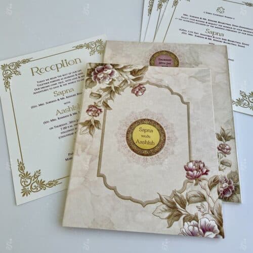 8″x10″ Pastel Ivory Floral – 983